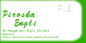 piroska engli business card